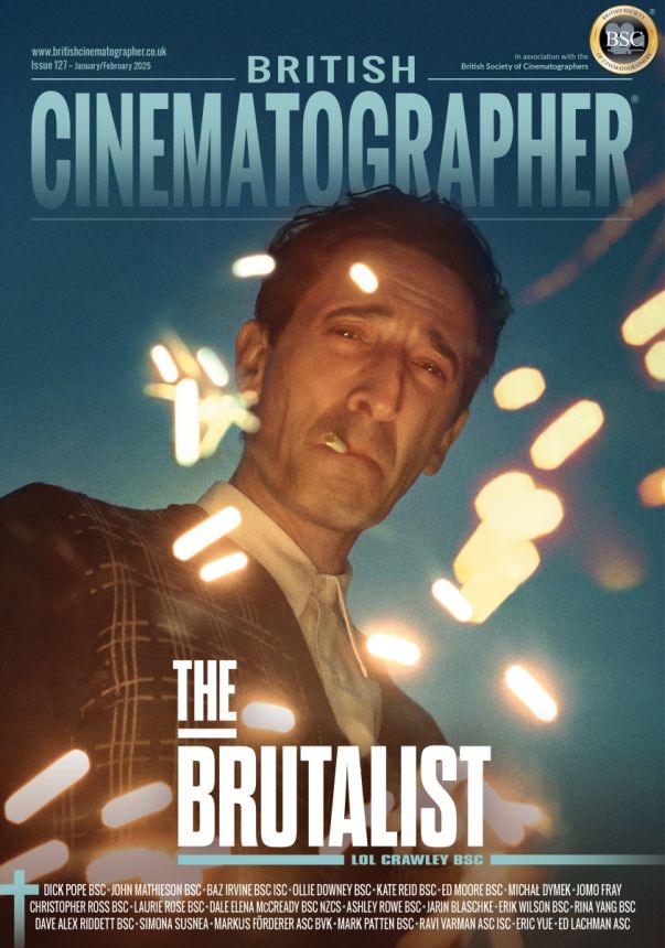 BRITISH CINEMATOGRAPHER magazine side cover Issue 127  January 2025