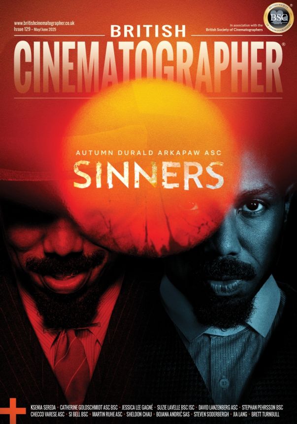 BRITISH CINEMATOGRAPHER magazine side cover Issue 129  May 2025