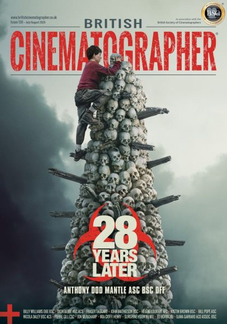 BRITISH CINEMATOGRAPHER magazine side cover Issue 130  July 2025