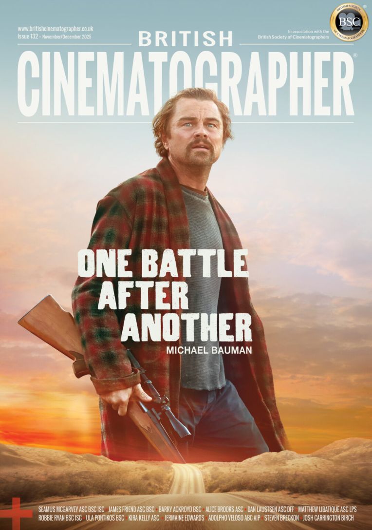 BRITISH CINEMATOGRAPHER magazine side cover Issue 132  November 2025
