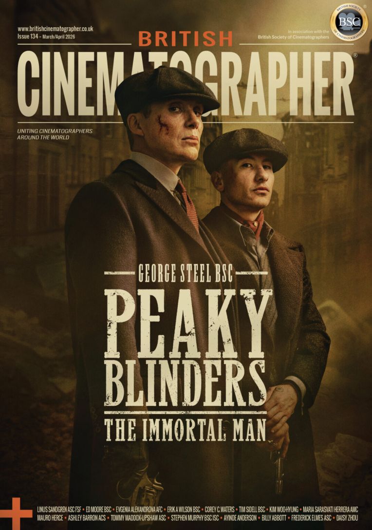 BRITISH CINEMATOGRAPHER magazine side cover Issue 135  March 2026