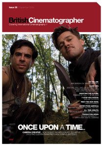 BRITISH CINEMATOGRAPHER magazine side cover Issue 35 September/October 2009