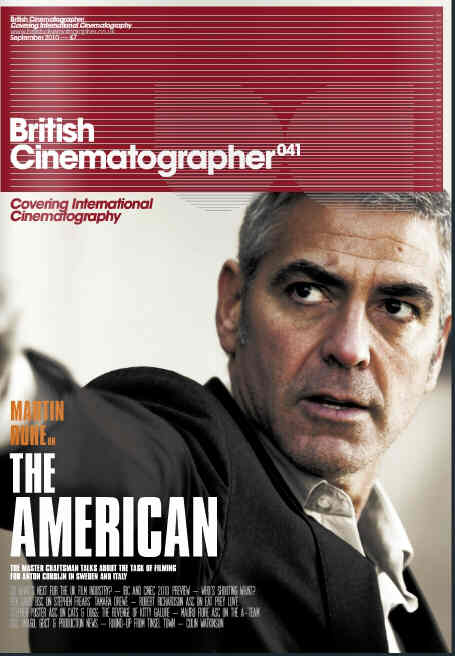 BRITISH CINEMATOGRAPHER magazine side cover Issue 41 September/October 2010