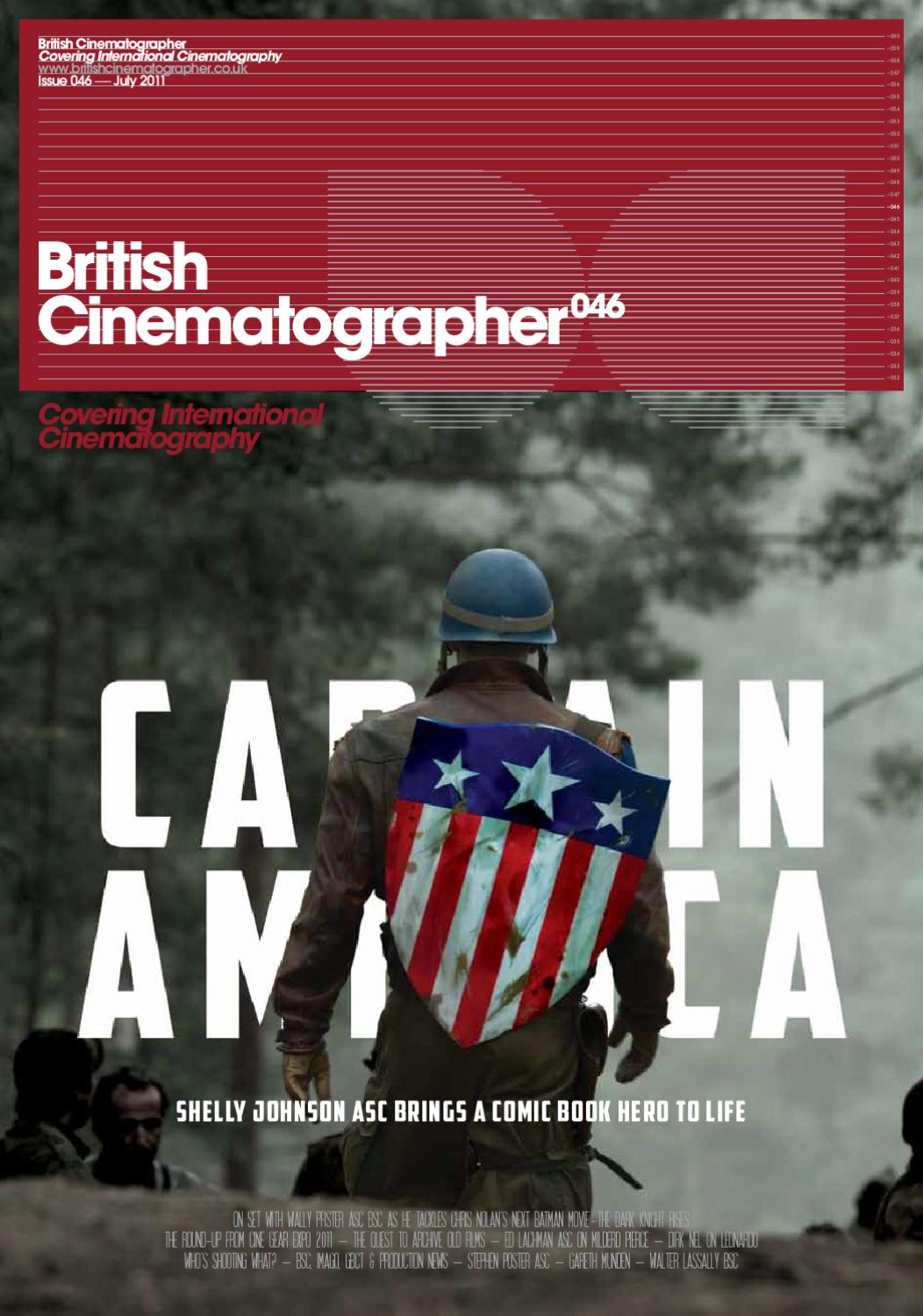BRITISH CINEMATOGRAPHER magazine side cover Issue 46 July/August 2011