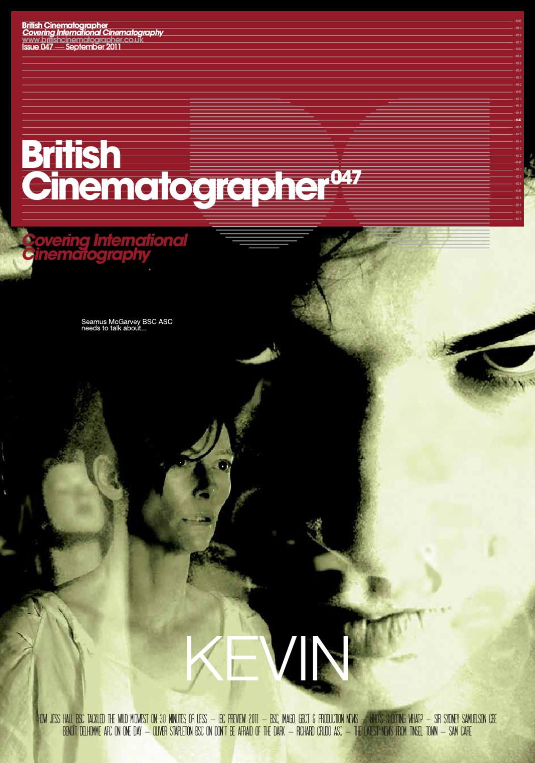 BRITISH CINEMATOGRAPHER magazine side cover Issue 47 September/October 2011
