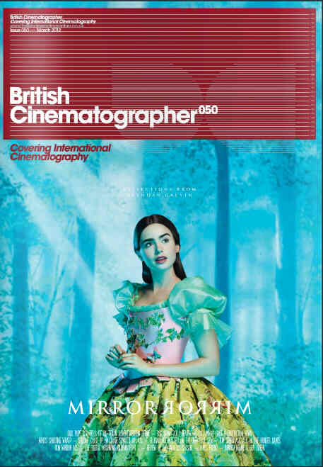 BRITISH CINEMATOGRAPHER magazine side cover Issue 50 March/April 2012