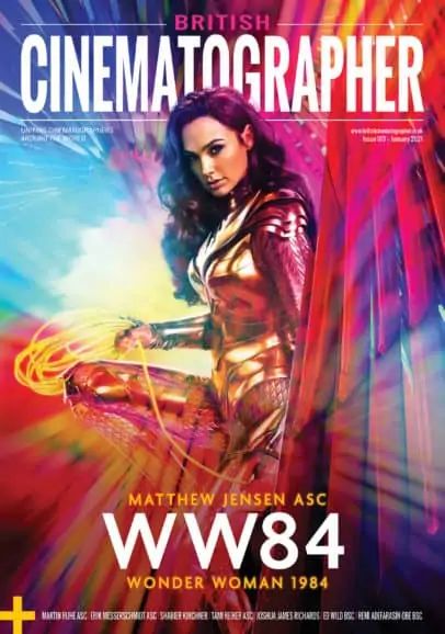 BRITISH CINEMATOGRAPHER magazine side cover Issue 103  January 2021