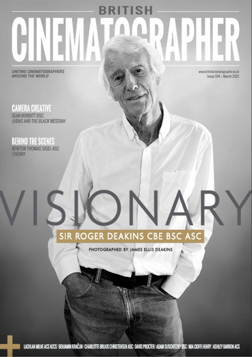 BRITISH CINEMATOGRAPHER magazine side cover Issue 104  March 2021