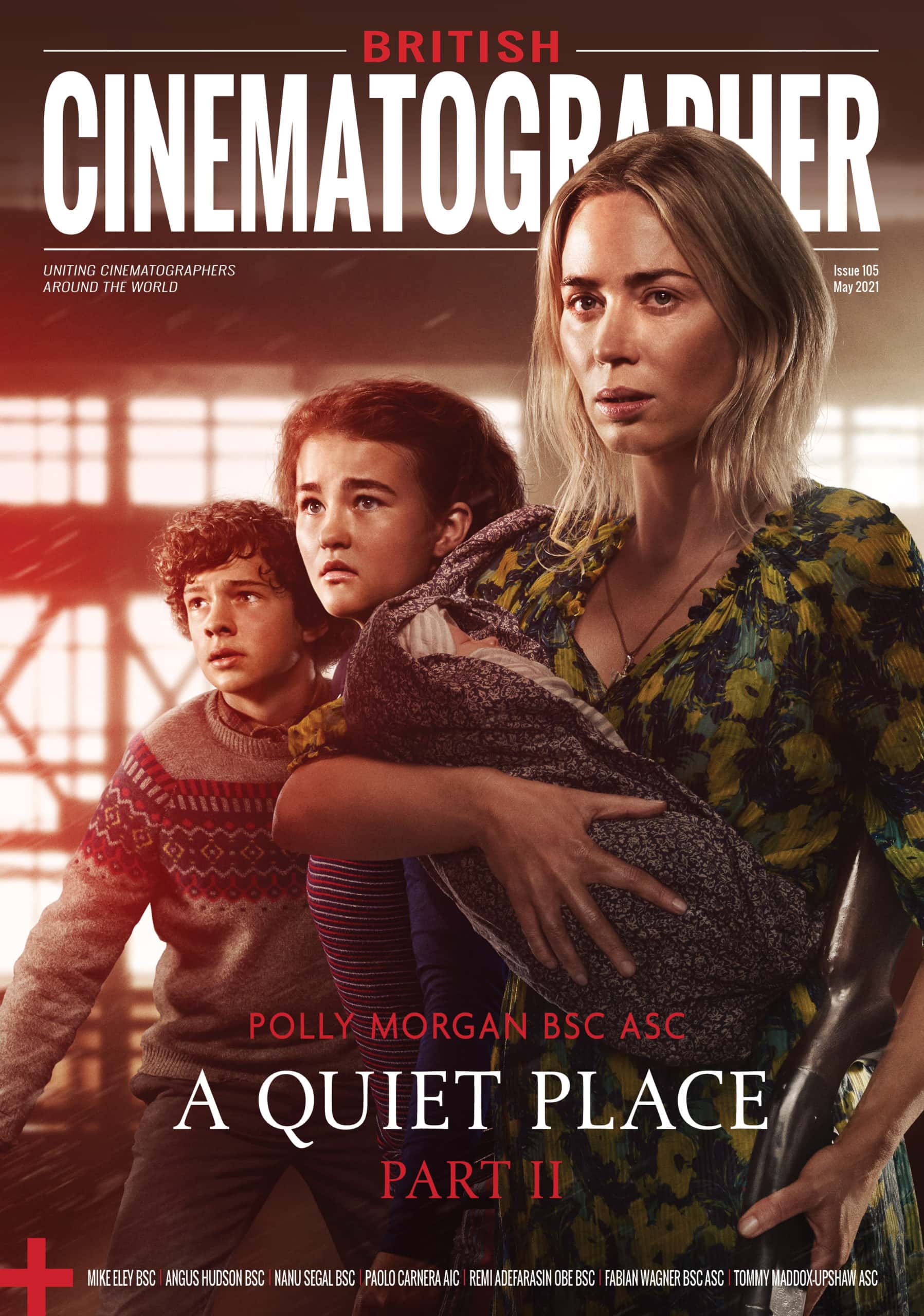BRITISH CINEMATOGRAPHER magazine side cover Issue 105  May 2021
