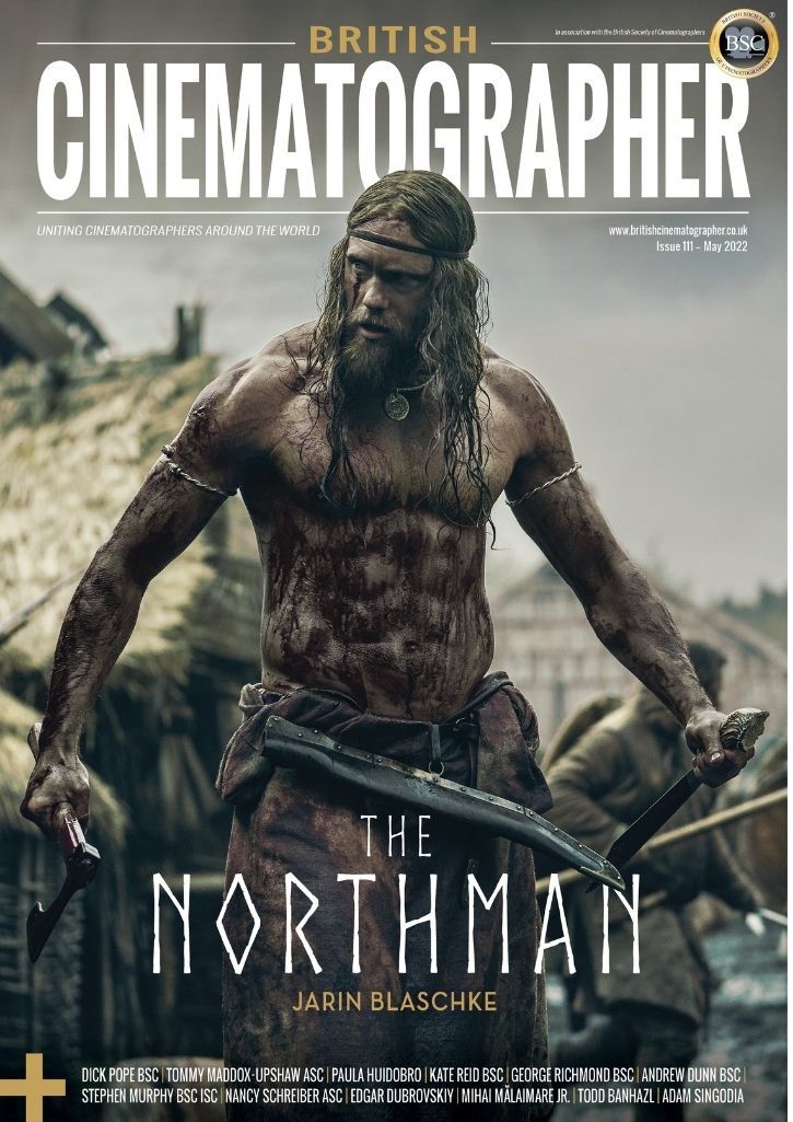 BRITISH CINEMATOGRAPHER magazine side cover Issue 111  May 2022