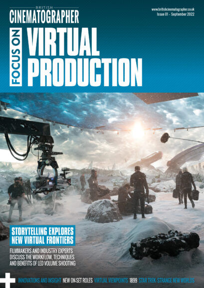 BRITISH CINEMATOGRAPHER magazine side cover Issue 1  Special  September 2022