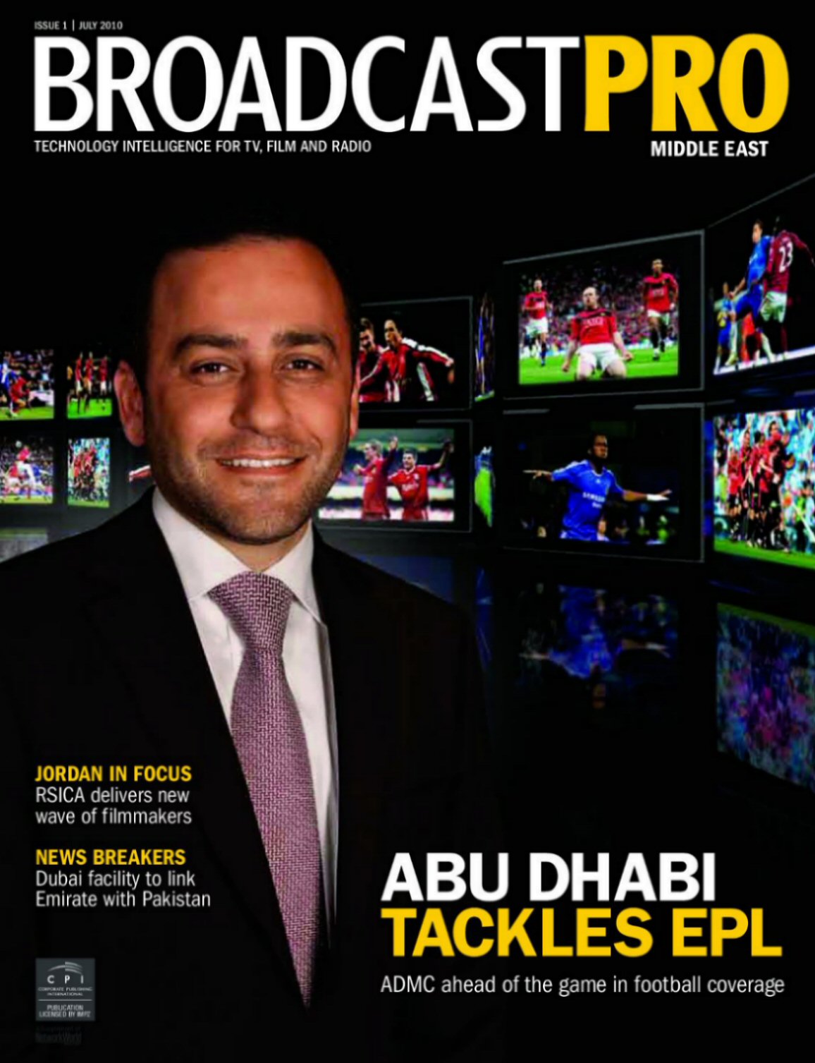 BROADCAST PRO MIDDLE EAST magazine side cover Issue 1  July 2010