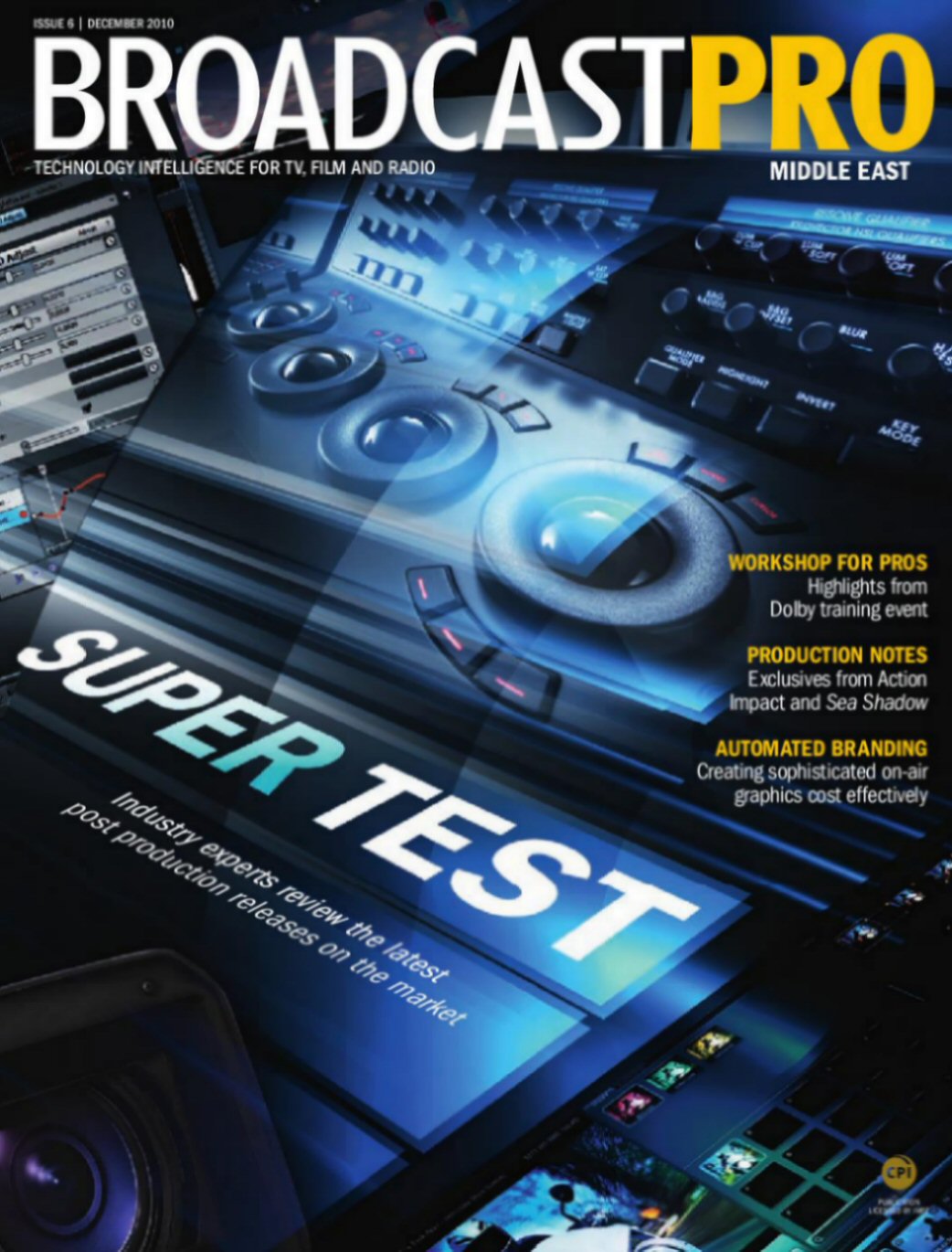 BROADCAST PRO MIDDLE EAST magazine side cover Issue 6  December 2010