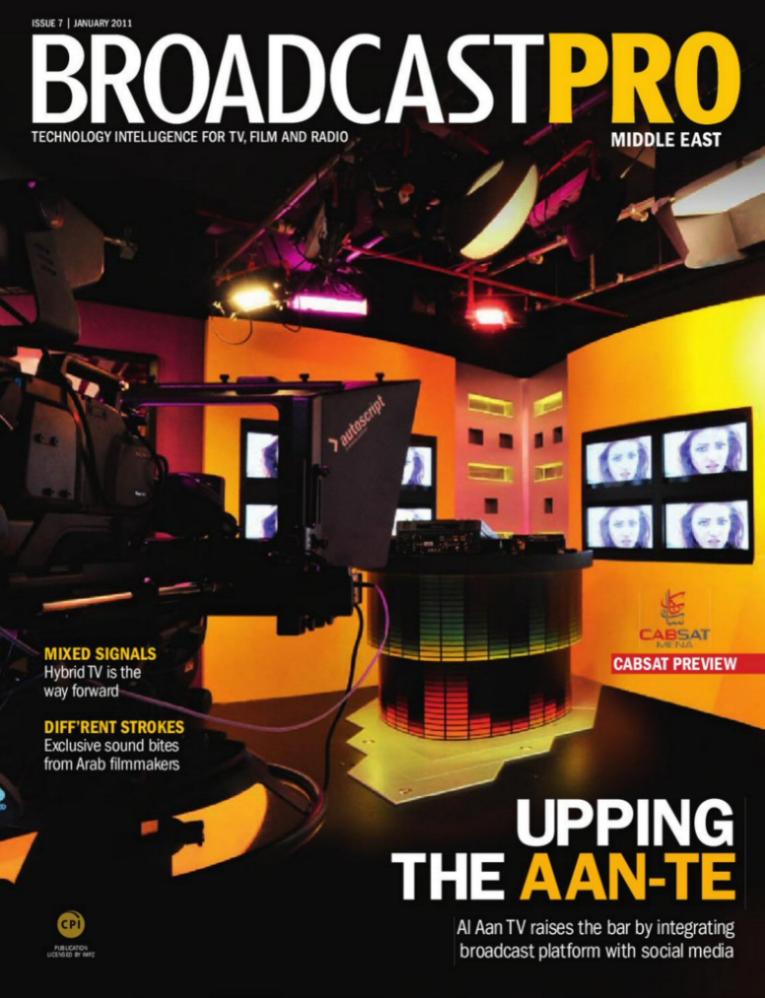 BROADCAST PRO MIDDLE EAST magazine side cover Issue 7  January 2011