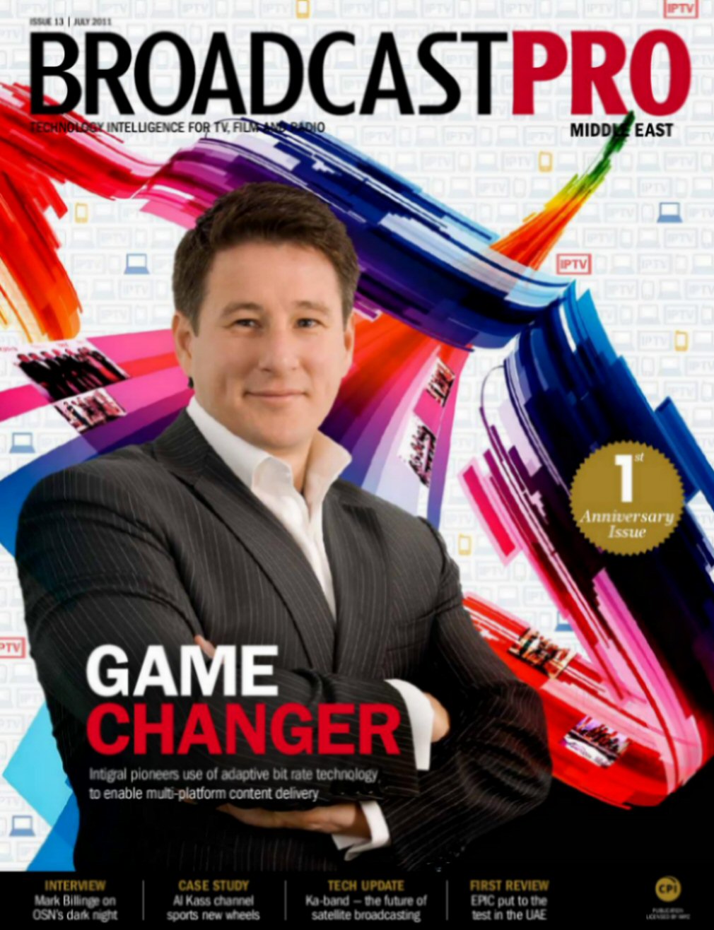 BROADCAST PRO MIDDLE EAST magazine side cover Issue 13  July 2011