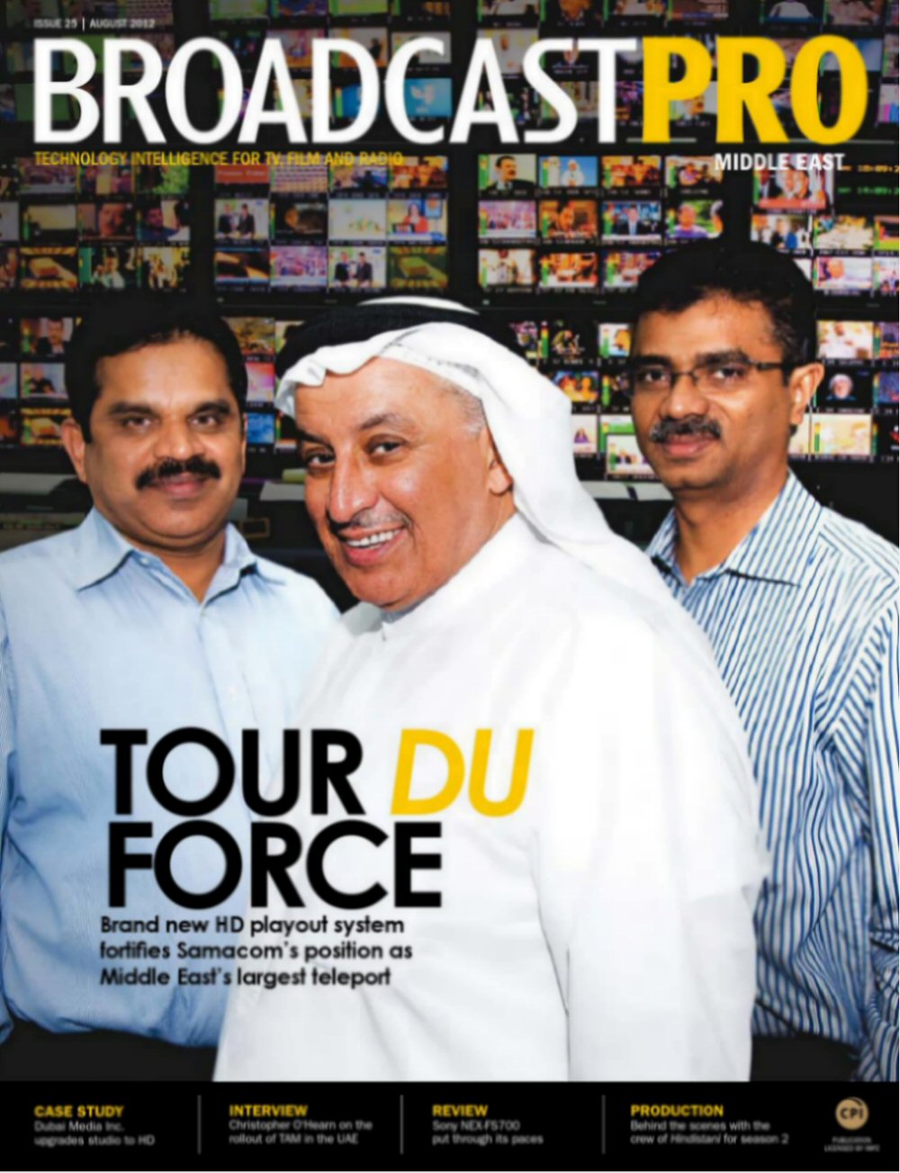 BROADCAST PRO MIDDLE EAST magazine side cover Issue 25  August 2012