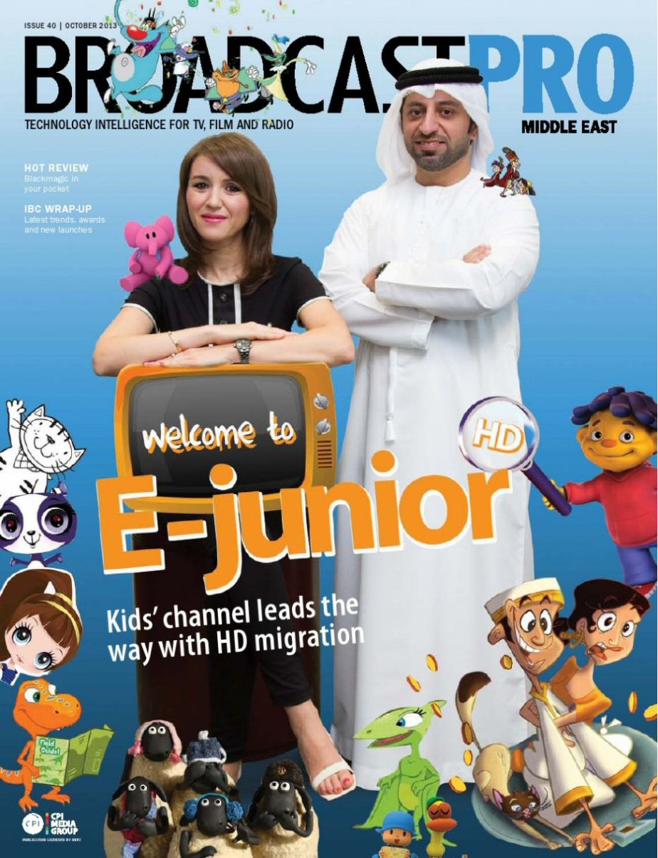 BROADCAST PRO MIDDLE EAST magazine side cover Issue 40  October 2013
