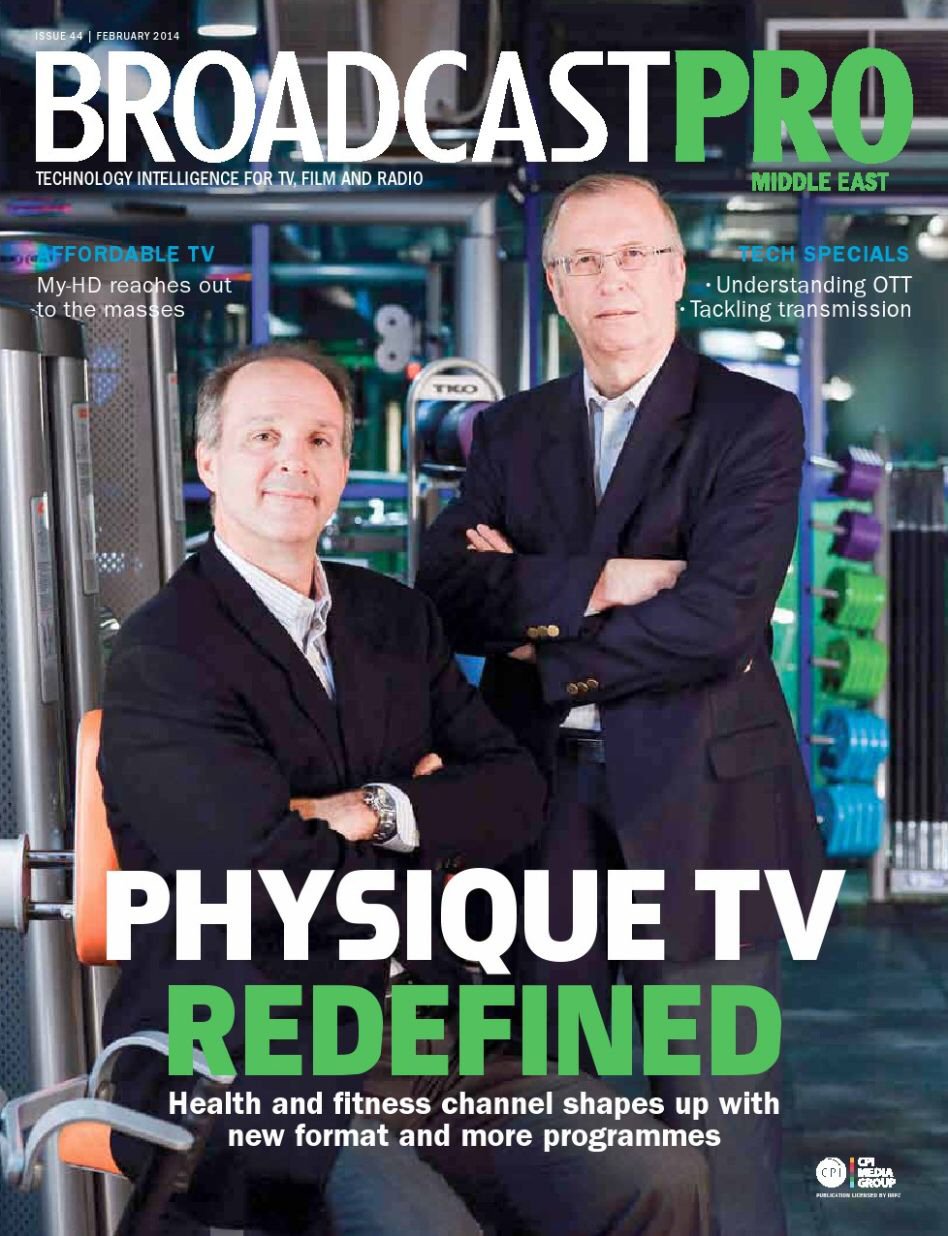 BROADCAST PRO MIDDLE EAST magazine side cover Issue 44  February 2014