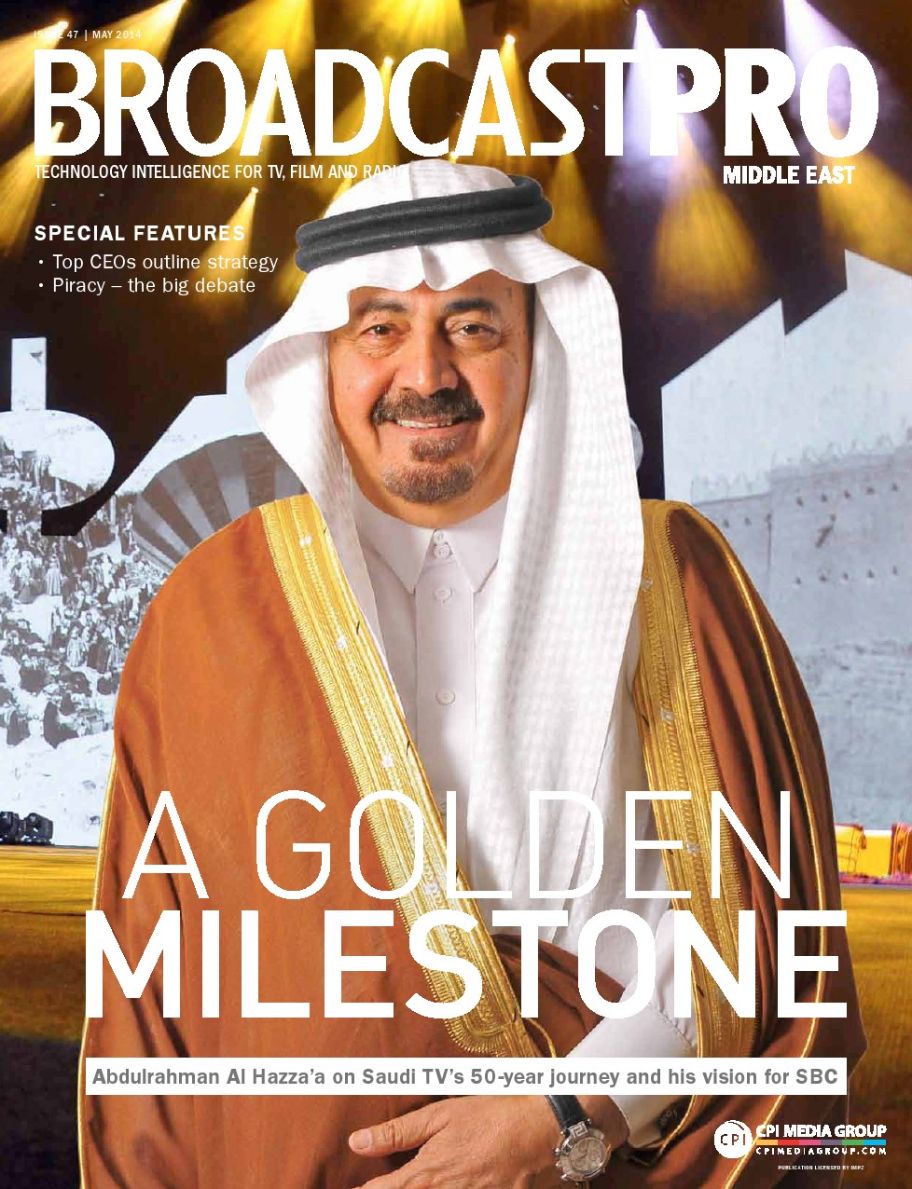 BROADCAST PRO MIDDLE EAST magazine side cover Issue 47  May 2014
