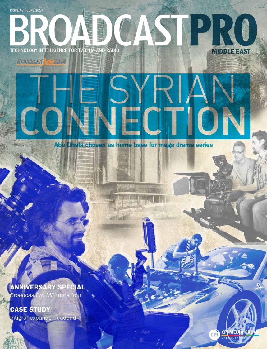 BROADCAST PRO MIDDLE EAST magazine side cover Issue 48  June 2014