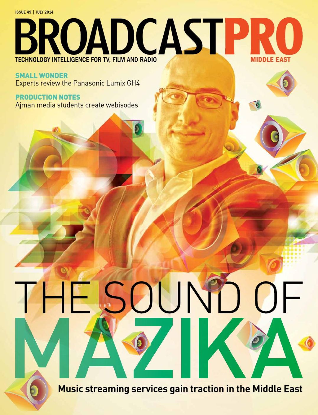 BROADCAST PRO MIDDLE EAST magazine side cover Issue 49  July 2014