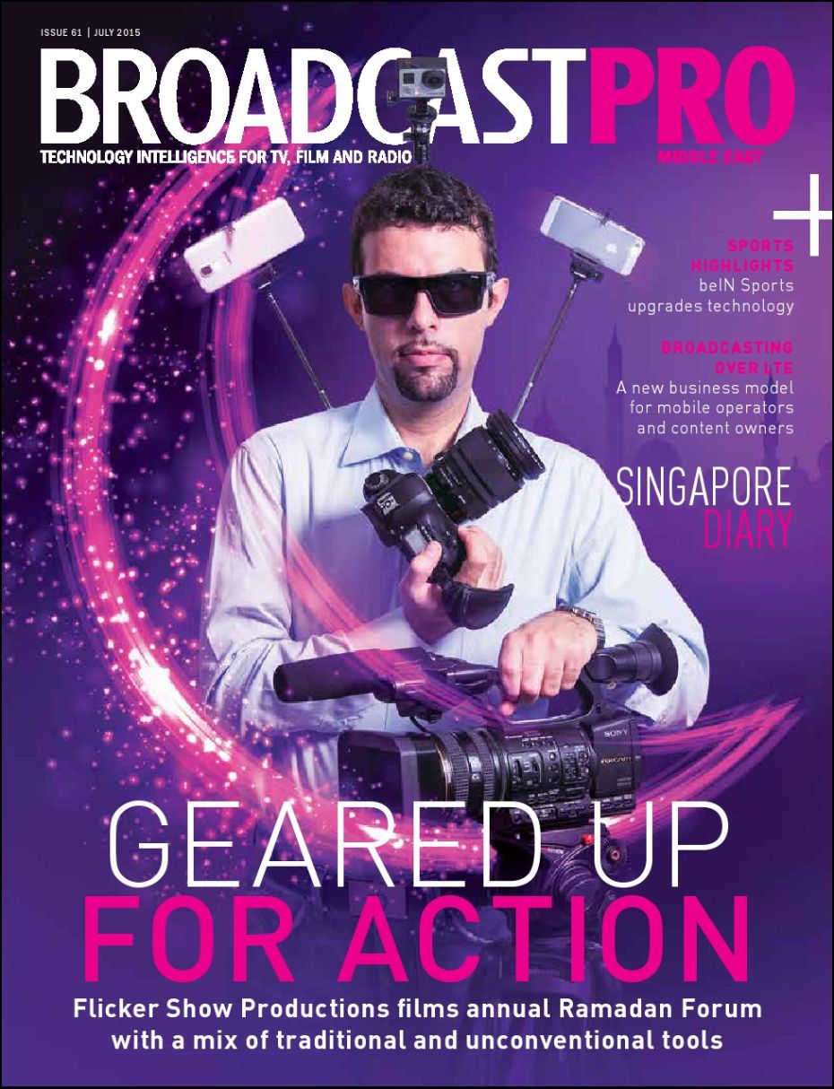 BROADCAST PRO MIDDLE EAST magazine side cover Issue 61  July 2015