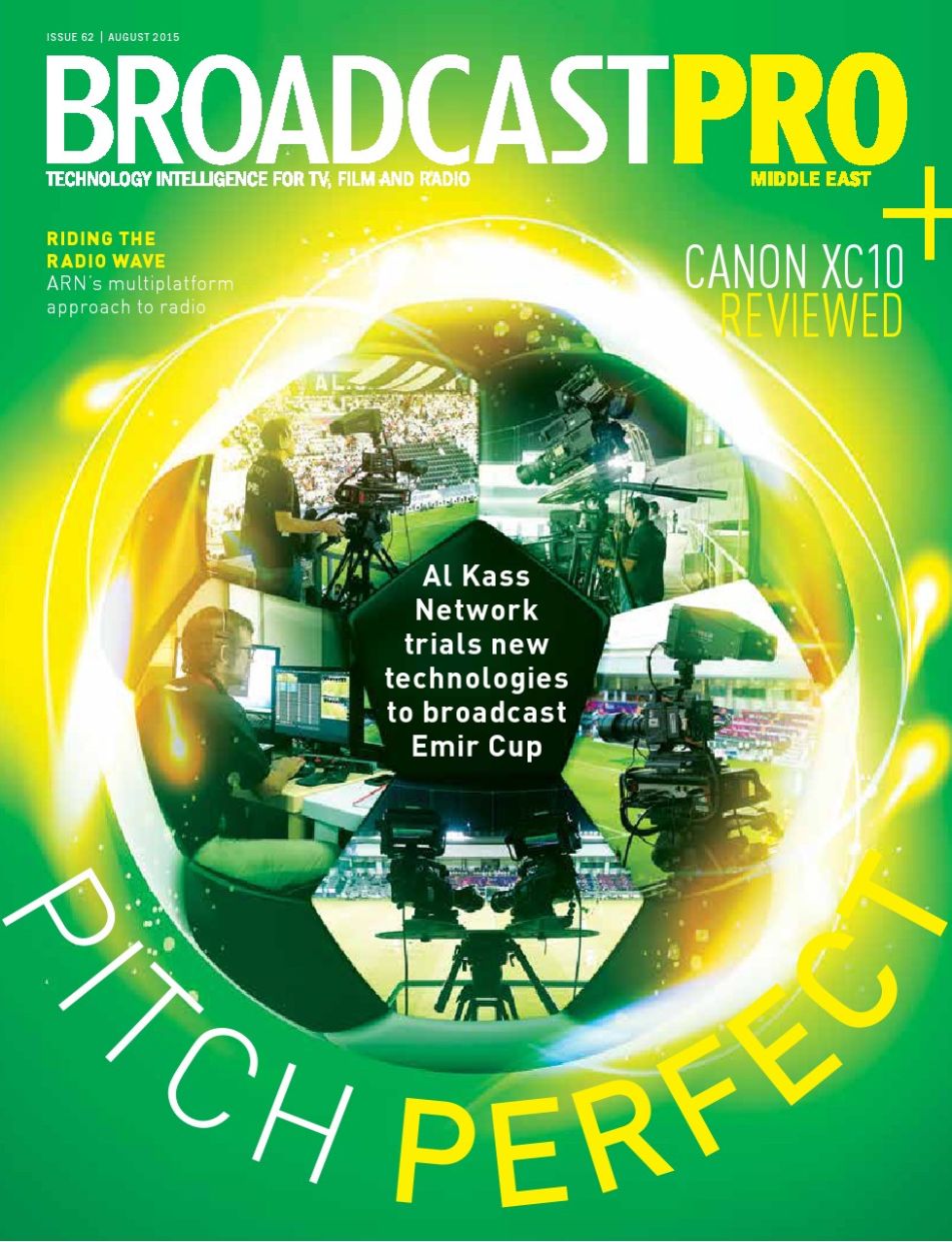 BROADCAST PRO MIDDLE EAST magazine side cover Issue 62  August 2015