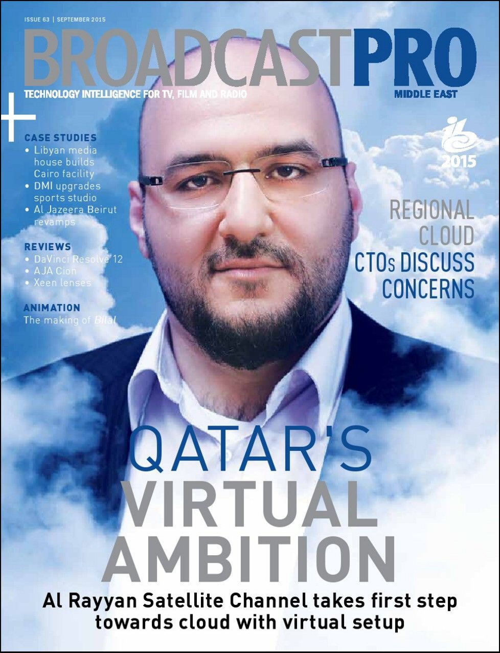 BROADCAST PRO MIDDLE EAST magazine side cover Issue 63  September 2015