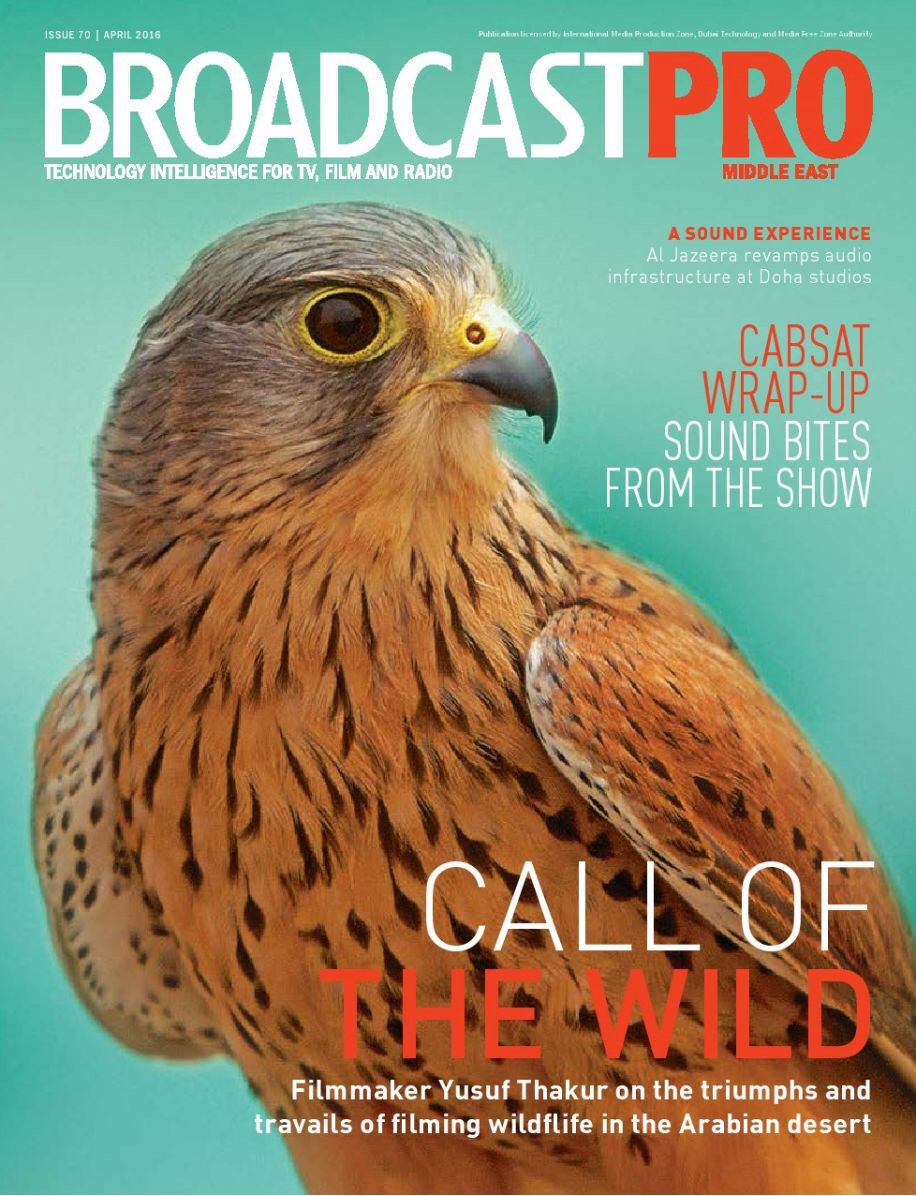 BROADCAST PRO MIDDLE EAST magazine side cover Issue 70  April 2016