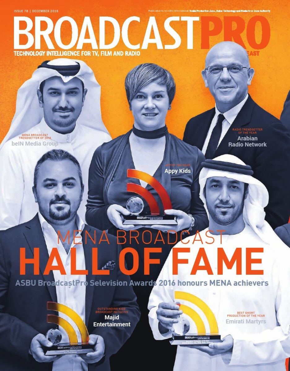 BROADCAST PRO MIDDLE EAST magazine side cover Issue 78  December 2016