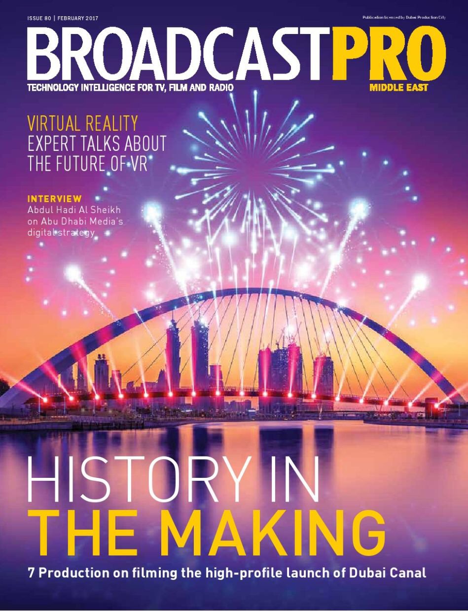BROADCAST PRO MIDDLE EAST magazine side cover Issue 80  February 2017