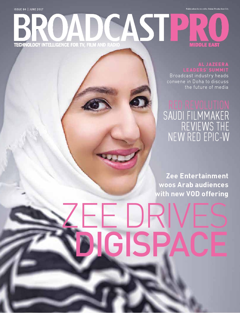 BROADCAST PRO MIDDLE EAST magazine side cover Issue 84  June 2017