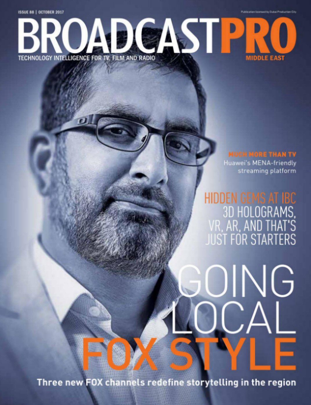 BROADCAST PRO MIDDLE EAST magazine side cover Issue 88  October 2017