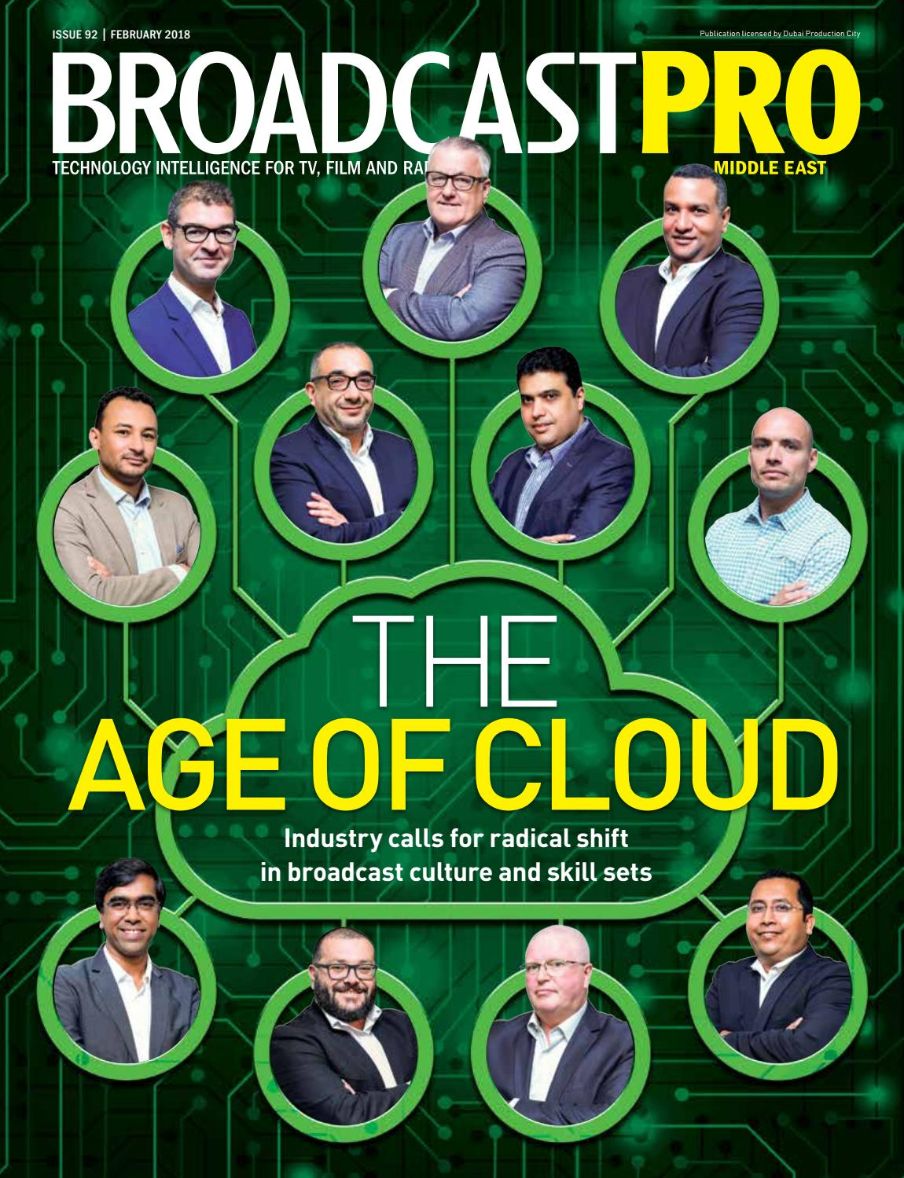 BROADCAST PRO MIDDLE EAST magazine side cover Issue 92  February 2018