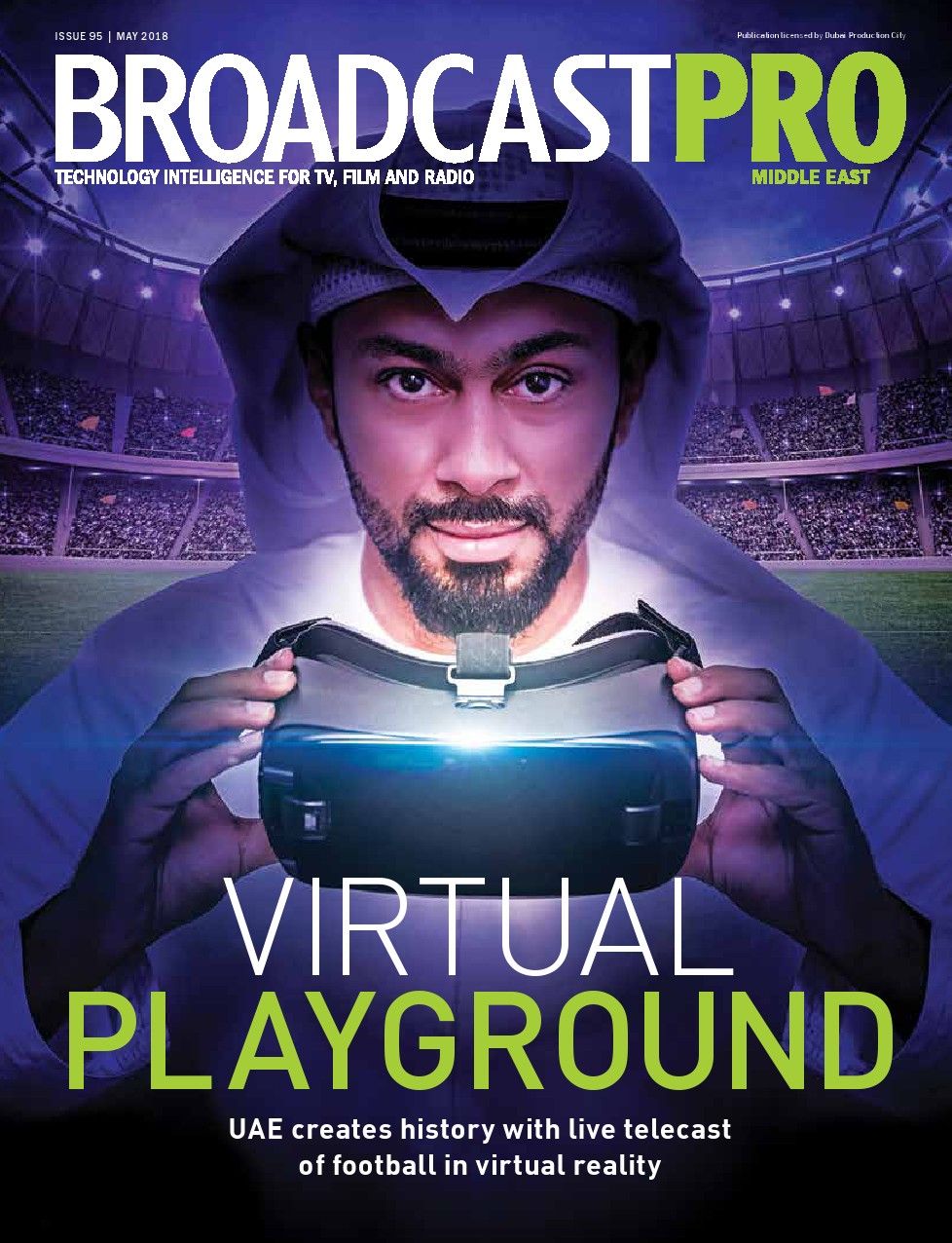 BROADCAST PRO MIDDLE EAST magazine side cover Issue 95  May 2018