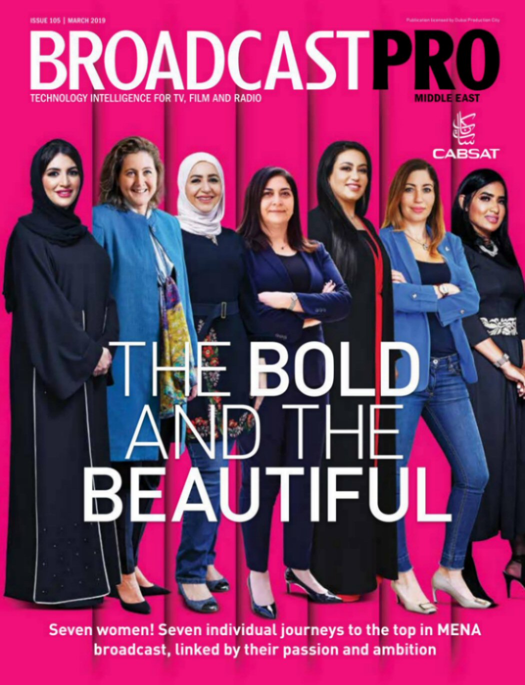 BROADCAST PRO MIDDLE EAST magazine side cover Issue 105  March 2019