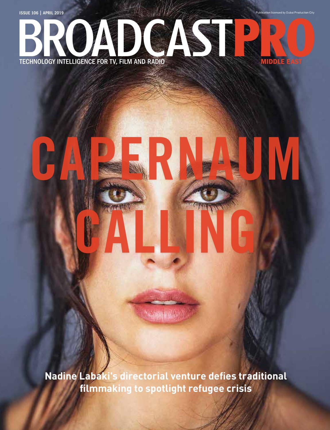 BROADCAST PRO MIDDLE EAST magazine side cover Issue 106  April 2019