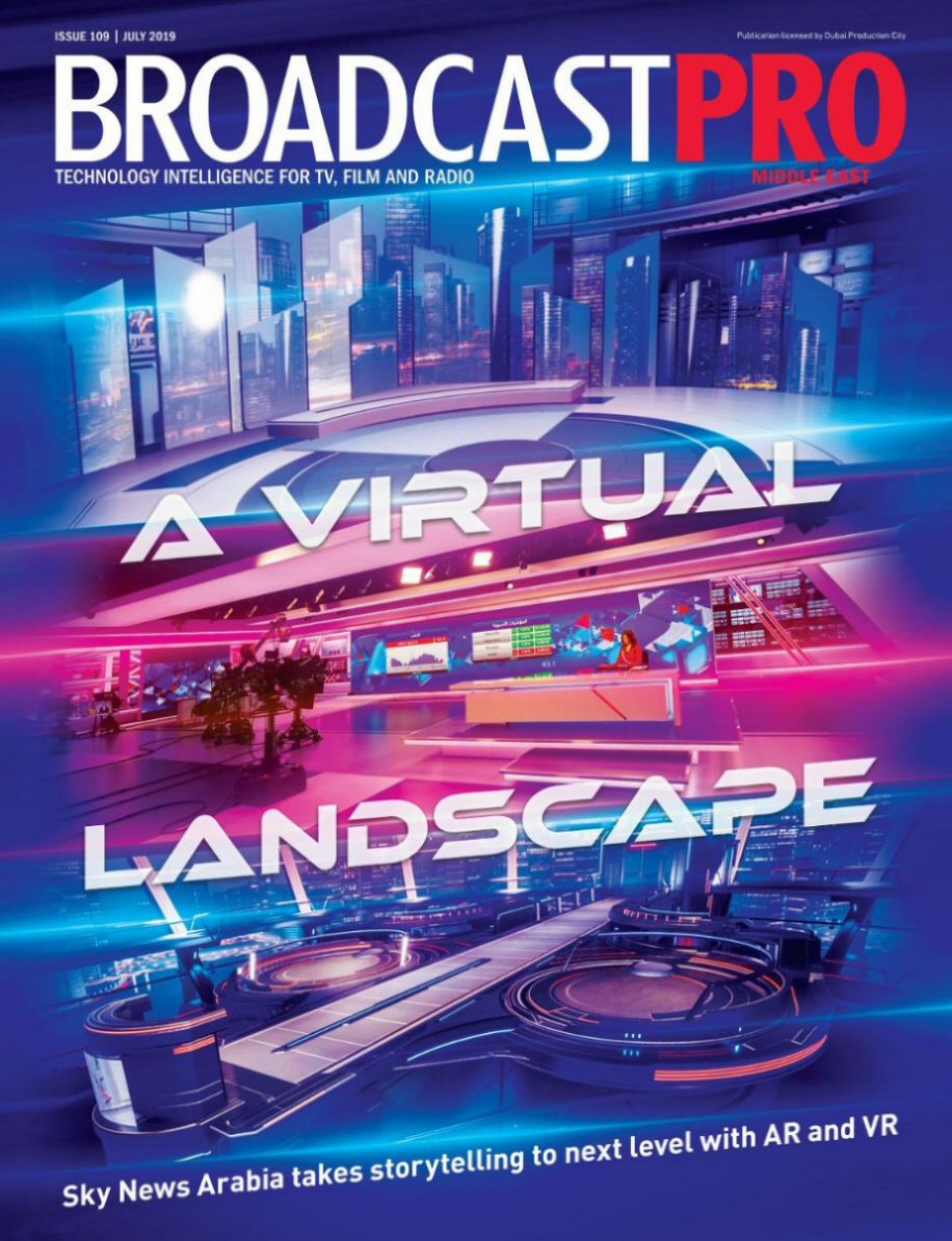 BROADCAST PRO MIDDLE EAST magazine side cover Issue 109  July 2019