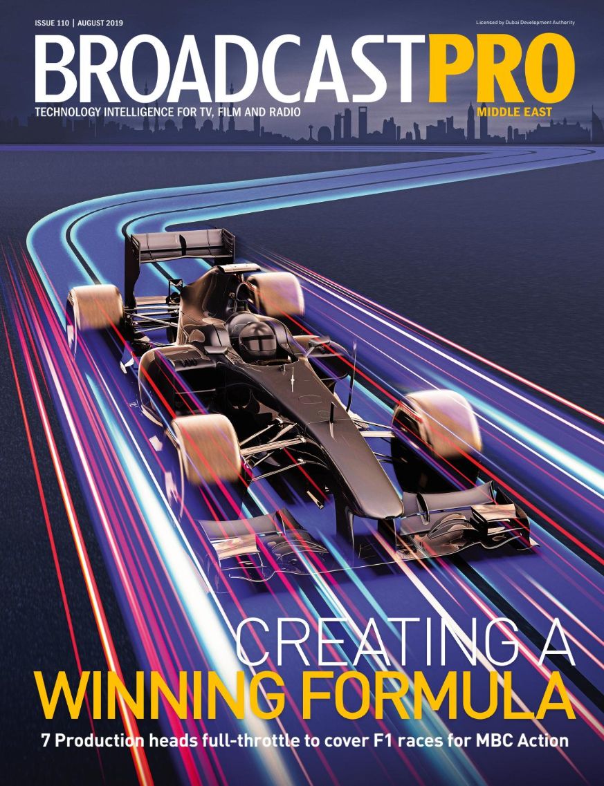 BROADCAST PRO MIDDLE EAST magazine side cover Issue 110  August 2019