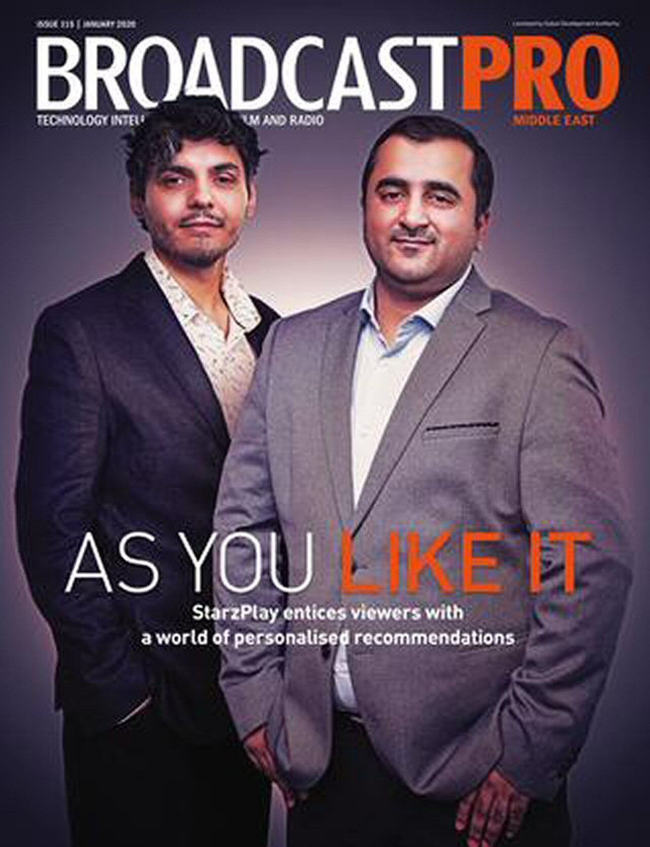 BROADCAST PRO MIDDLE EAST magazine side cover Issue 115  January 2020
