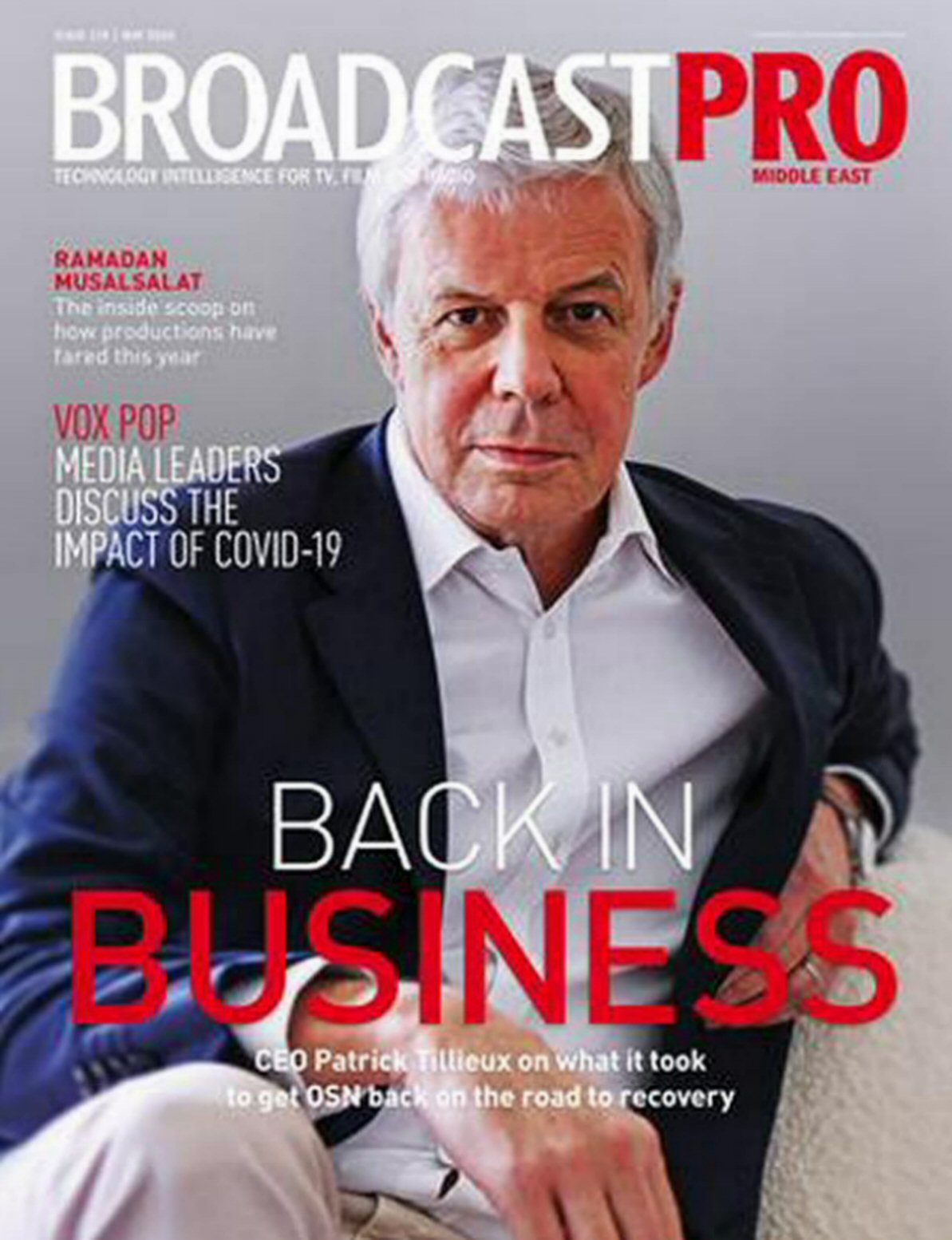 BROADCAST PRO MIDDLE EAST magazine side cover Issue 119  May 2020