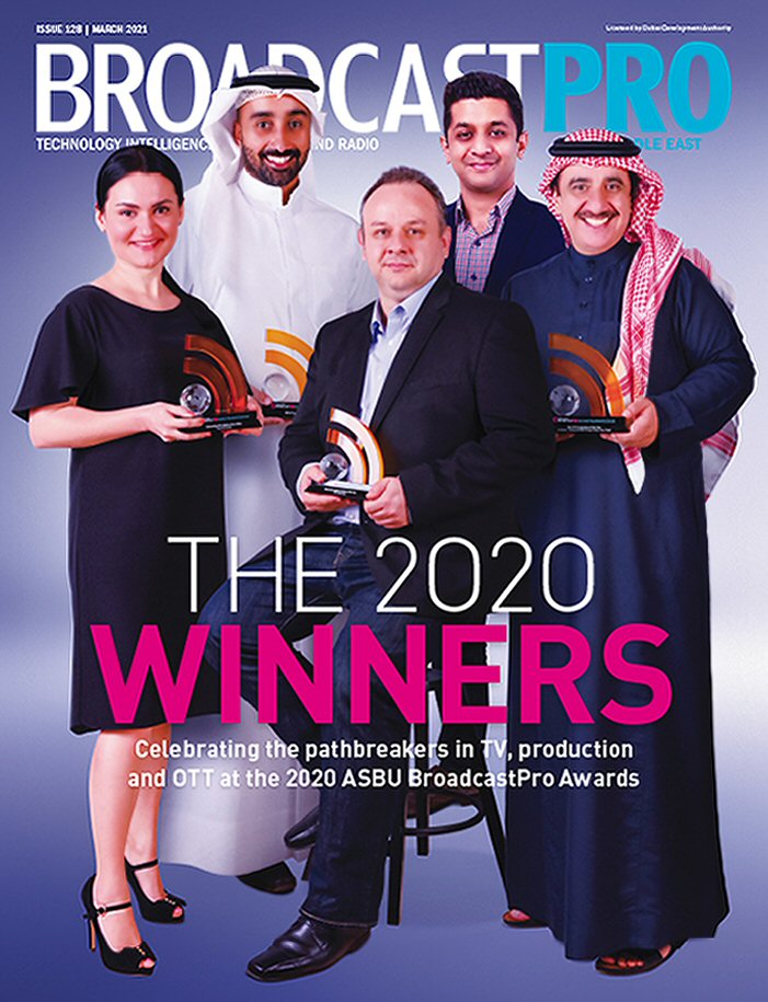 BROADCAST PRO MIDDLE EAST magazine side cover Issue 128  March 2021