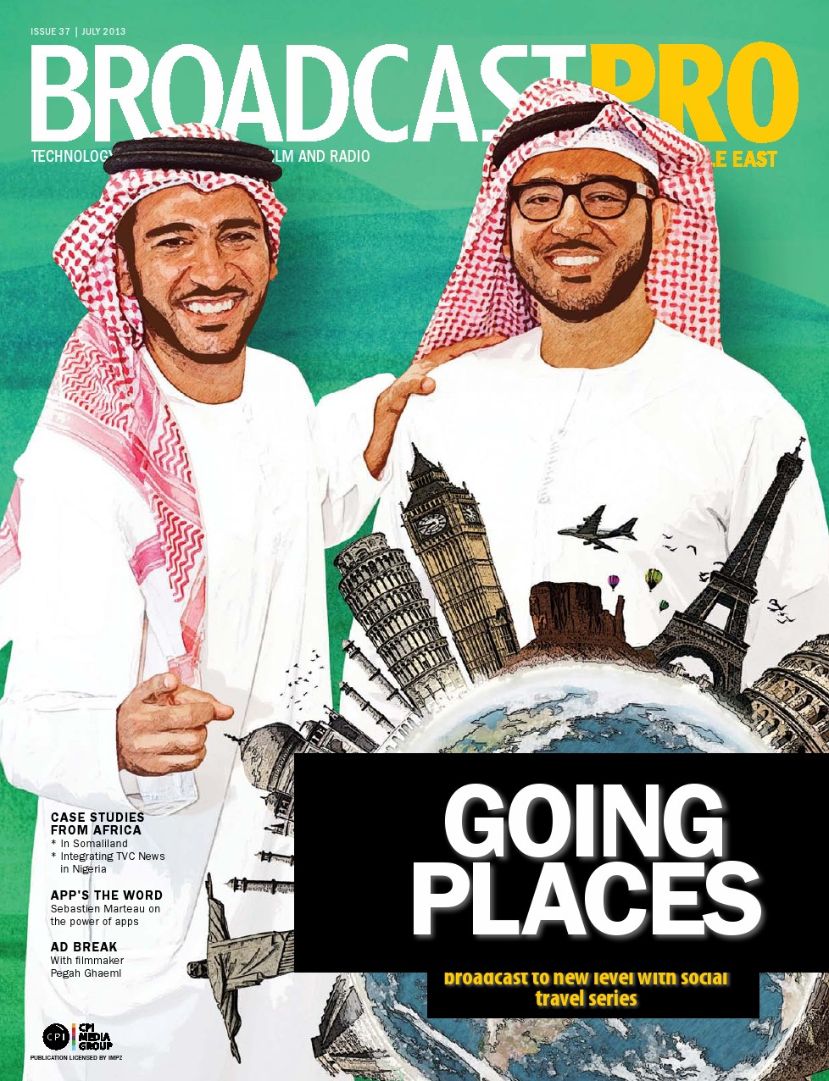 BROADCAST PRO MIDDLE EAST magazine side cover Issue 37  July 2013