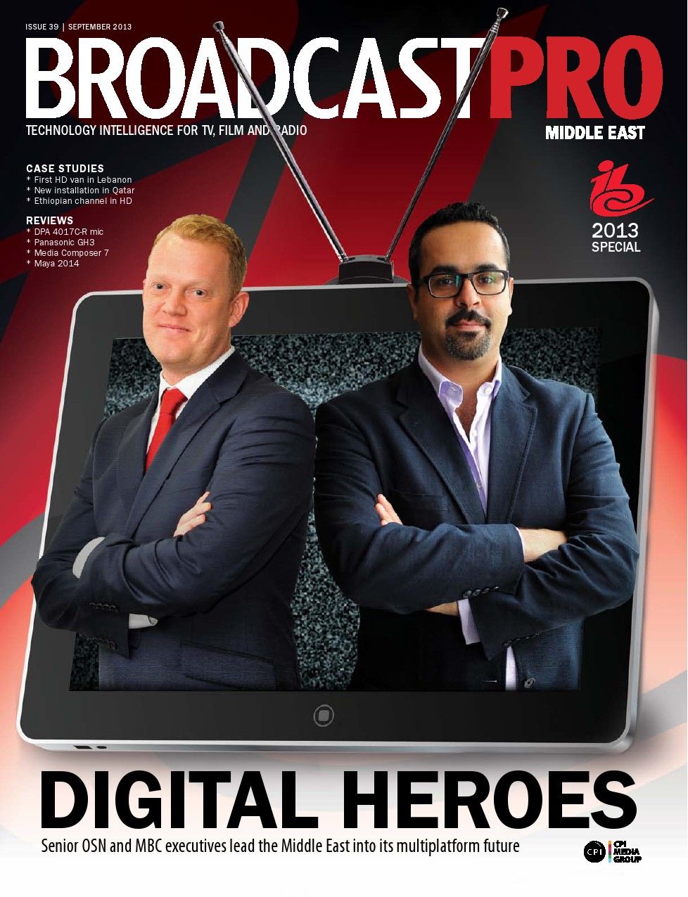 BROADCAST PRO MIDDLE EAST magazine side cover Issue 39  September 2013
