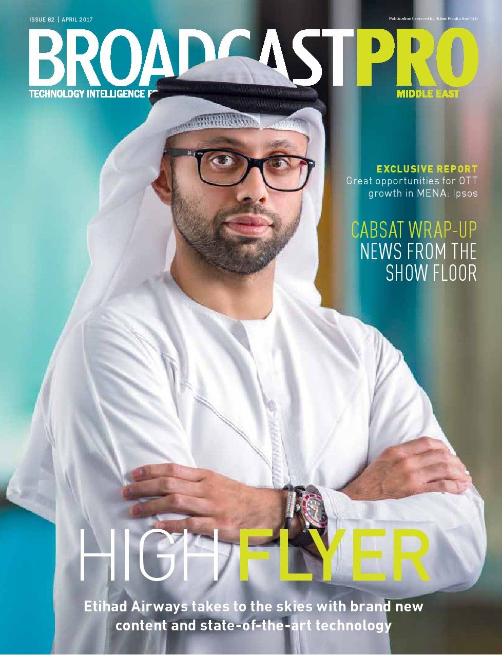 BROADCAST PRO MIDDLE EAST magazine side cover Issue 82  April 2017
