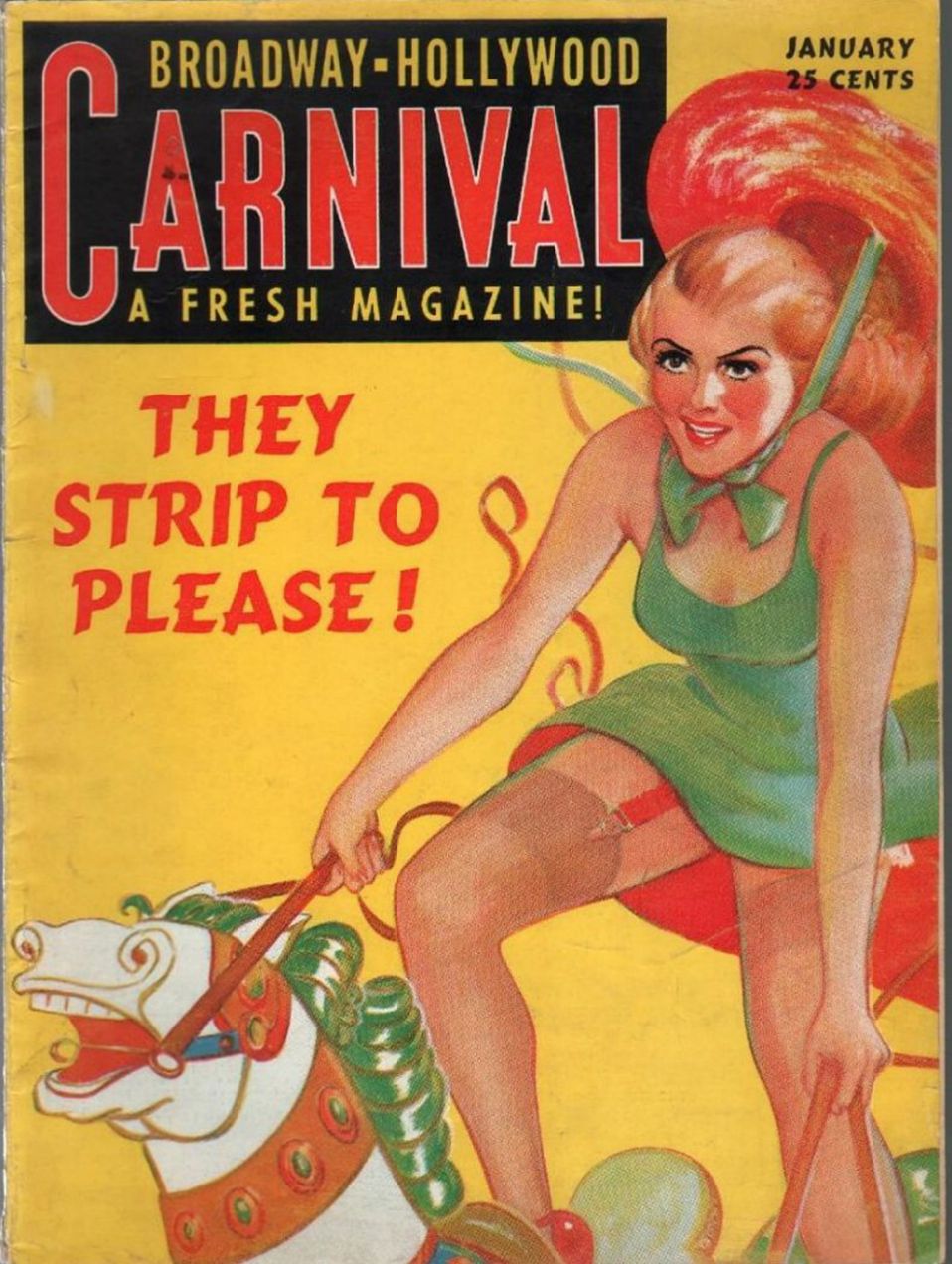 BROADWAY HOLLYWOOD CARNIVAL magazine side cover  Vol 1 No  3  January 1940