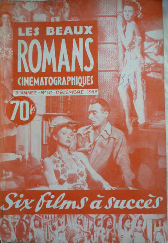 BEAUX ROMANS CINEMATOGRAPHIQUES magazine side cover Issue 10  December 1952