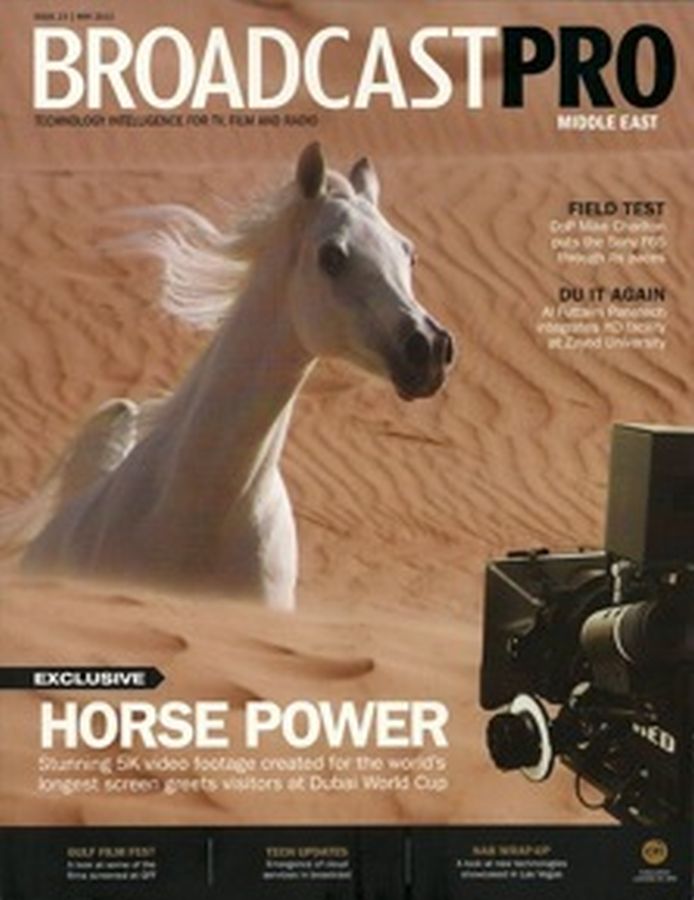 BROADCAST PRO MIDDLE EAST magazine side cover Issue 23 May 2012