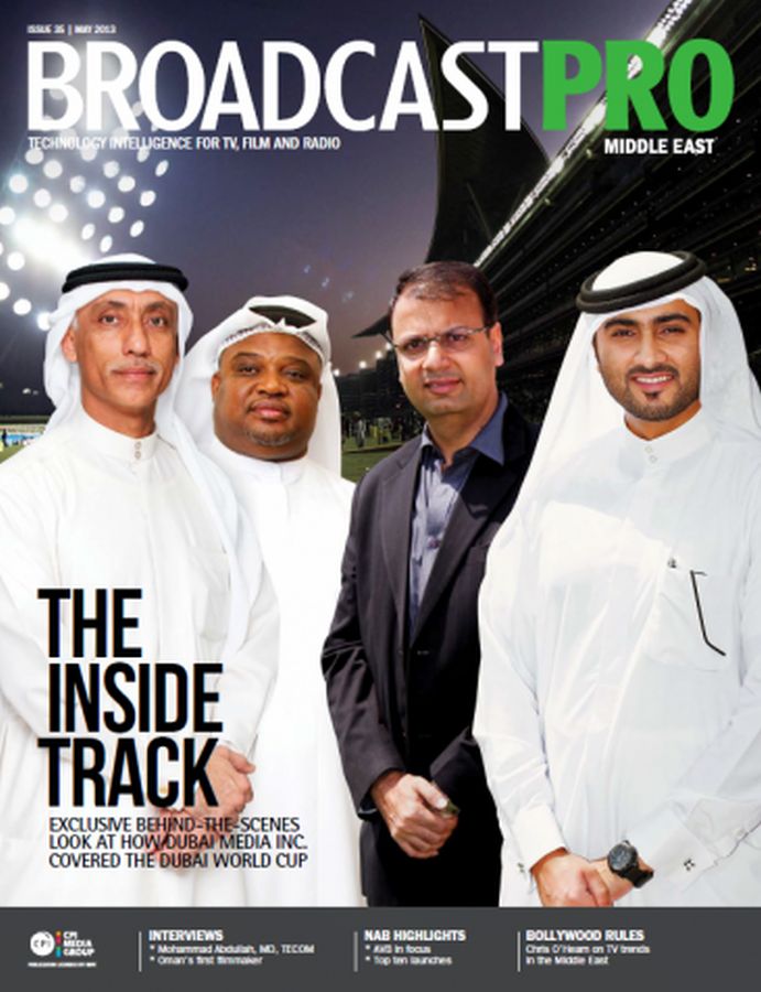 BROADCAST PRO MIDDLE EAST magazine side cover Issue 35 May 2013