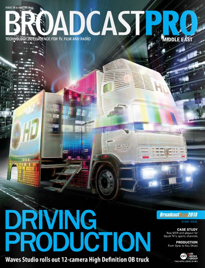 BROADCAST PRO MIDDLE EAST magazine side cover Issue 36 June 2013